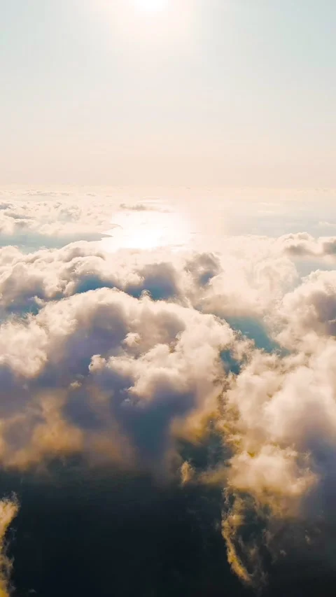Vertical video. Istanbul, Turkey. View of the Black Sea through the clouds. Stock-Footage 292597697