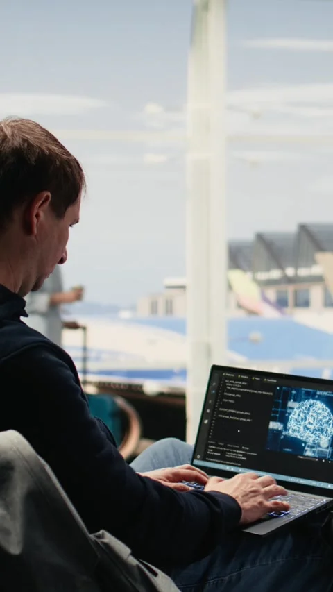 Vertical Video IT engineer, working with AI coding, testing machine learning Vídeos de archivo 333611759