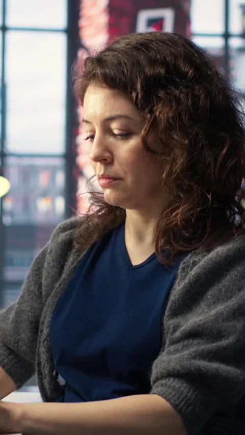 Vertical Video IT expert writing code and debugging on artificial intelligence Stock Footage 308491267