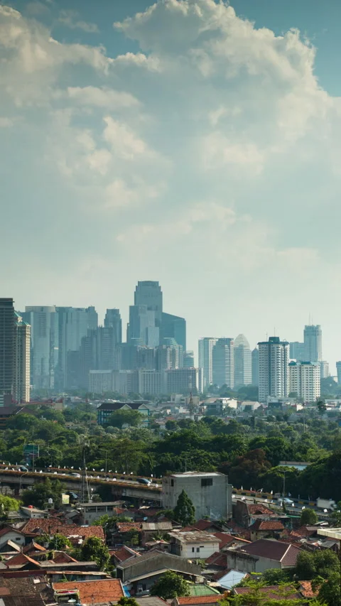 Vertical video - Jakarta CBD Timelapse Stock Footage 280528210