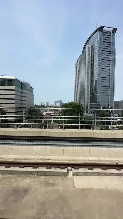 Vertical video - Jakarta Light Rail Transit System Stock Footage 280467033