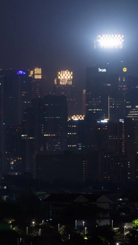 Vertical video - Jakarta Night Timelapse Video stock 280185571