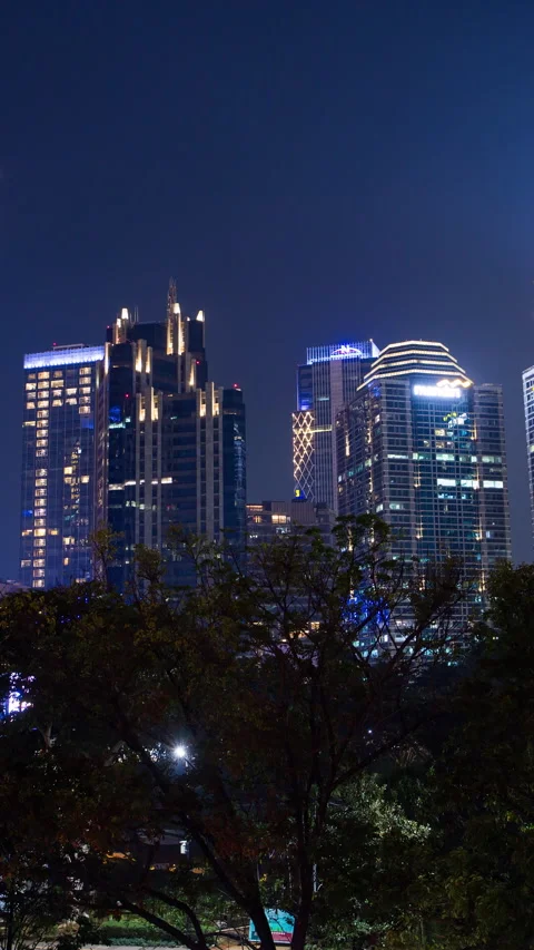 Vertical video - Jakarta Night Timelapse Stock Footage 280232144