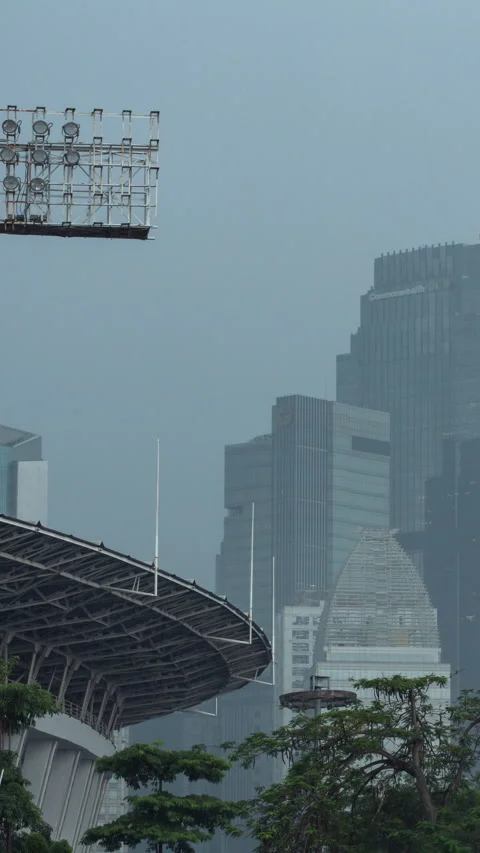 Vertical video - Jakarta Rain Timelapse Stock Footage 280220121