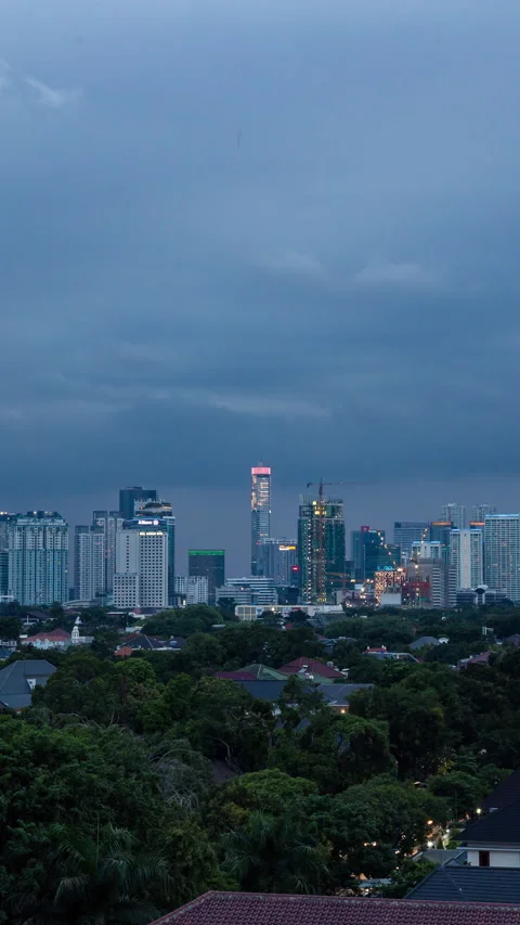 Vertical video - Jakarta Sunset Timelapse Stock Footage 280127953