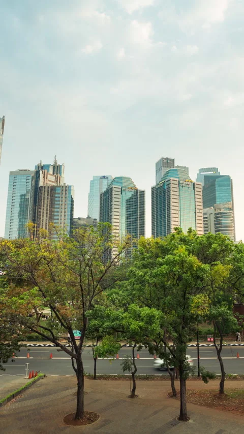 Vertical video - Jakarta Sunset Timelapse Stock Footage 280232323