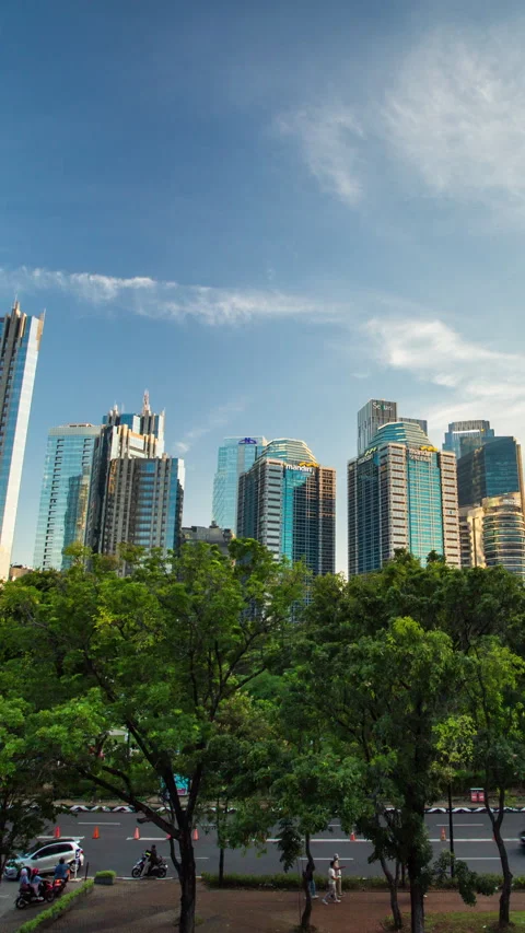 Vertical video - Jakarta Sunset Timelapse Stock Footage 280343374