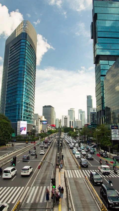 Vertical video - Jakarta Sunset Timelapse Stock-Footage 280350822