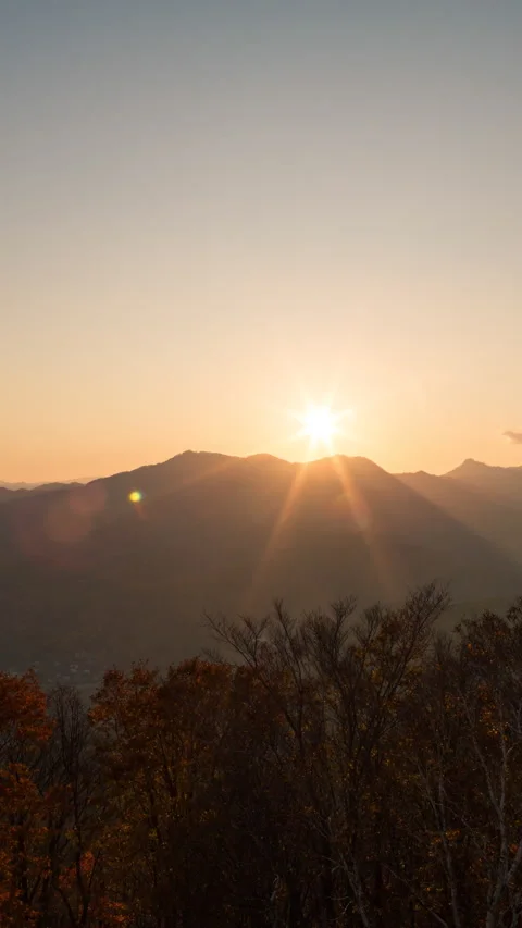 Vertical video - Japan Sunset Timelapse Stock Footage 280124323