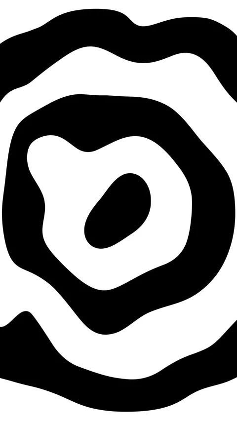Vertical video of kaleidoscopic abstract background of black and white wave Video stock 303620166