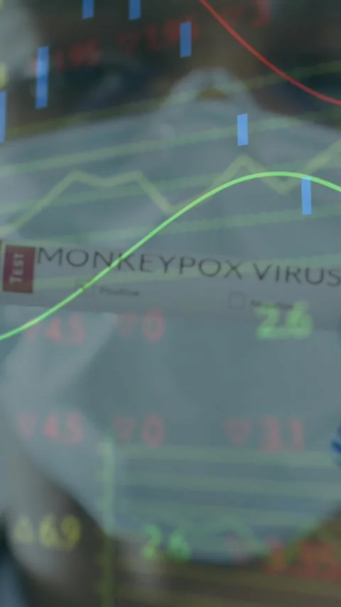 Vertical video: Lab tech holding tube close, making label MONKEYPOX VIRUS clear Stock Footage 334540958