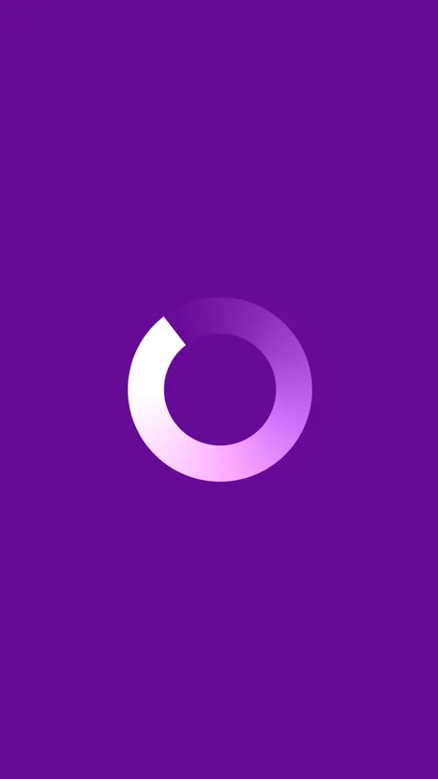 Vertical video: On launch centered ring rotating clockwise, showing loading Stock Footage 348375582