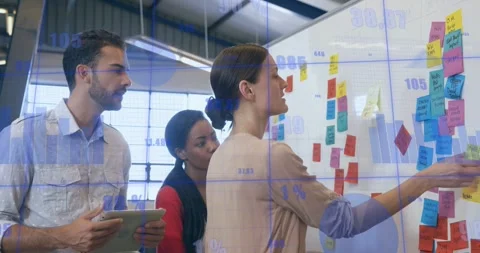 Vertical video: Lead moving notes, starting blue data overlay syncing with Stock Footage 331176224