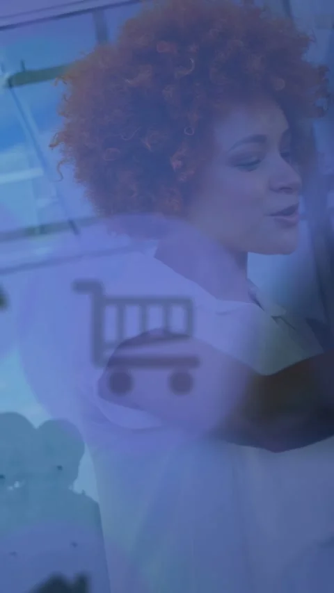 Vertical video: Lead pointing at tab as man opening app co tapping cell cart Stock Footage 333513192