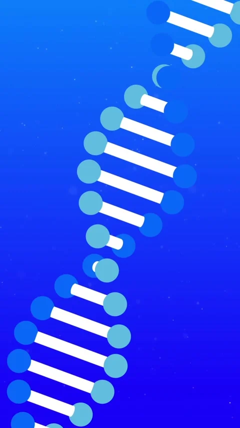 Vertical video: Left-edge nodes entering forming double-helix twisting diagonal Stock Footage 348566667