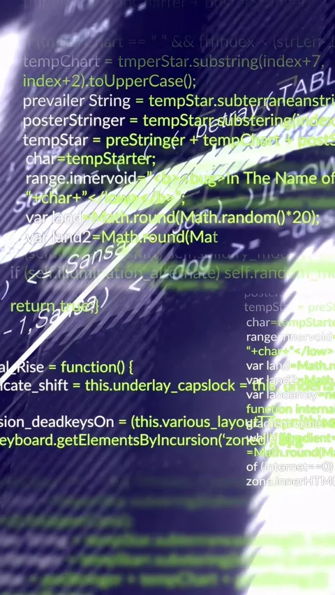 Vertical video: On load green code and shapes appearing, diagonal line drawing, Stock Footage 333006159