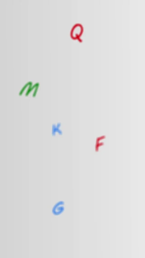 Vertical video: On load sketch caps in tricolor drifting and fading rearranging Stock Footage 348636755