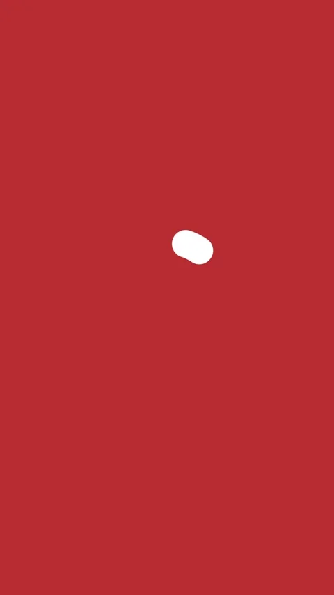 Vertical video: On load white arc on red portrait screen shrinking rotating and Stock Footage 348384045