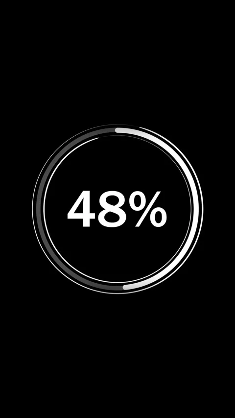 Vertical video loading circle progress bar digital countdown timer percenta.. Stock Footage 317775701
