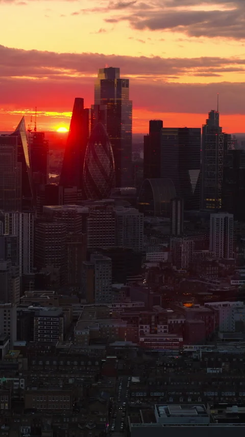 Vertical Video of London, Vertical Aerial View Shot Stock Footage 278985053