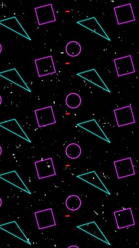 Vertical video: On loop neon column pulsing and blinking while grids sliding, Stock Footage 348384835
