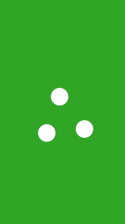 Vertical video: On loop, three white dots shifting up and down, varying spacing Stock Footage 348491716