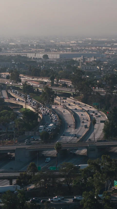 Vertical Video of Los Angeles, Vertical Aerial View Shot, California, USA Stock Footage 292740159
