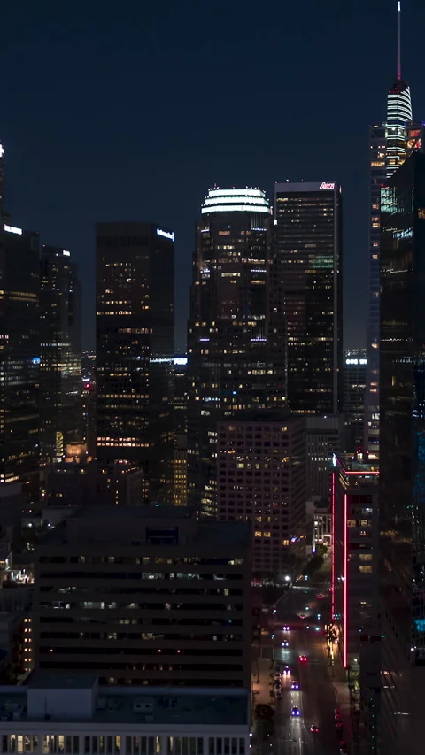 Vertical Video of Los Angeles, Vertical Aerial View Shot, California, USA Video stock 292740824