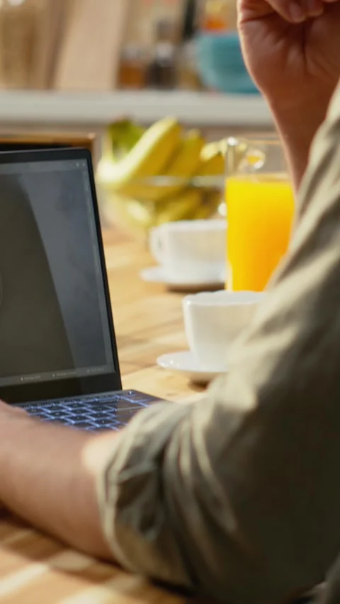 Vertical Video Male remote coder developing binary code to build software Stock Footage 330439228