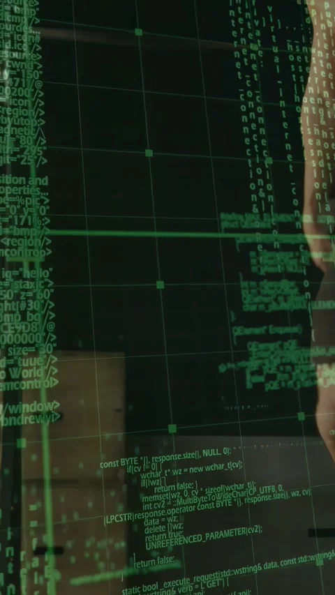 Vertical video: Man doing squats, pushing up on toes, HUD overlay tracking leg Vídeos de archivo 331009218