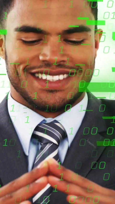 Vertical video: Man framing model house, causing green data during zoom, smiling Stock Footage 333303640