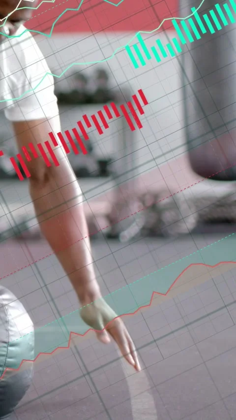 Vertical video: Man handling bag shifting into uneven pushup toning core as Stock Footage 333480034