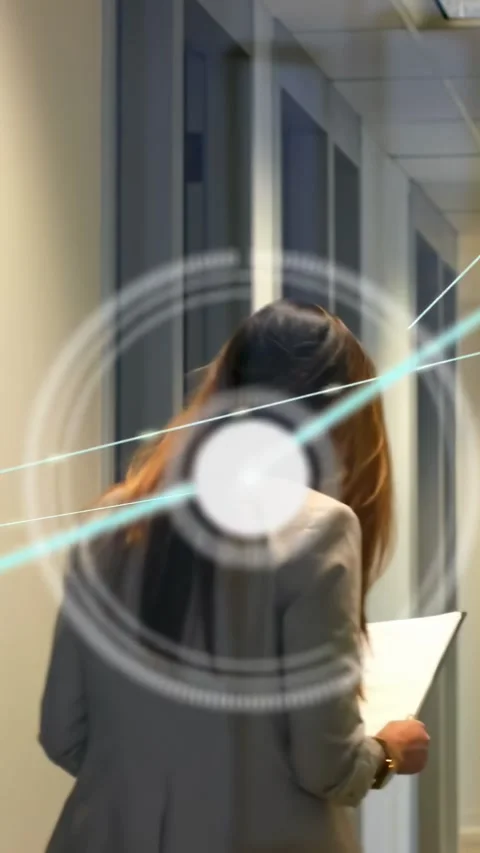 Vertical video: Man holding phone gesturing, starting network nodes sweeping Stock Footage 334544637