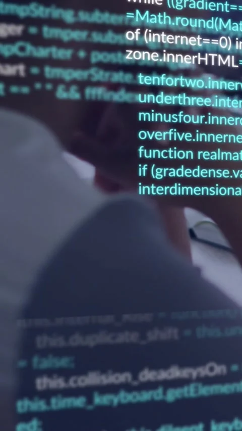 Vertical video: Man on phone speaking, gesture starting code overlay filling Stock Footage 331029948