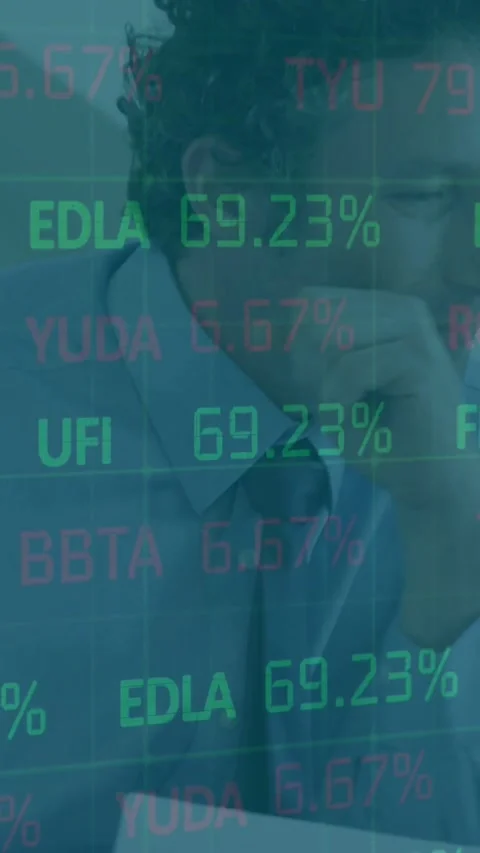 Vertical video: Man pointing papers, urging team checking market data while Stock Footage 334398174