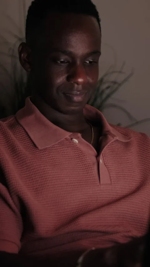 Vertical video, Man Working on Laptop at Home on Couch Stock Footage 312638957
