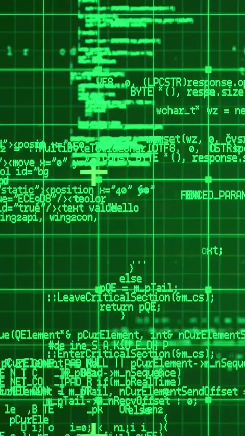 Vertical video: Map appearing HUD drifting scrolling code rising bars Stock Footage 328398298