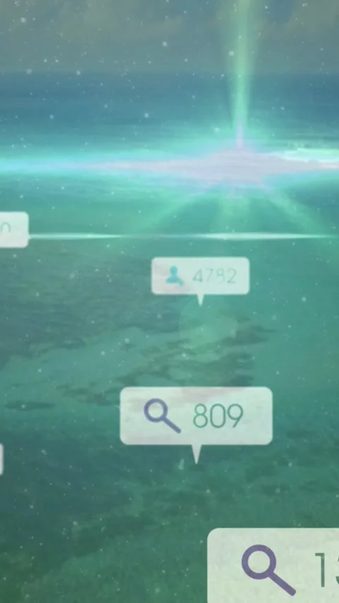 Vertical video: Marker popping at start, search and user icons updating counts Stock Footage 329934261