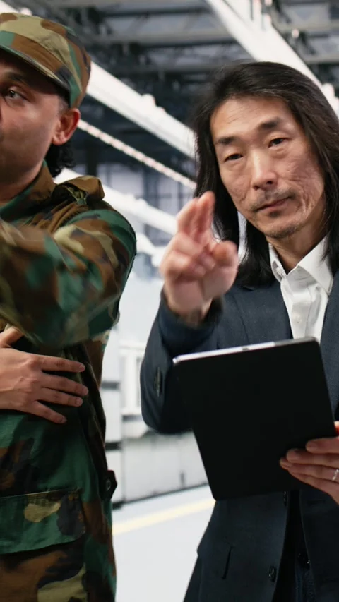 Vertical video Military manufacturing microchips essential to national security Stock Footage 333615339