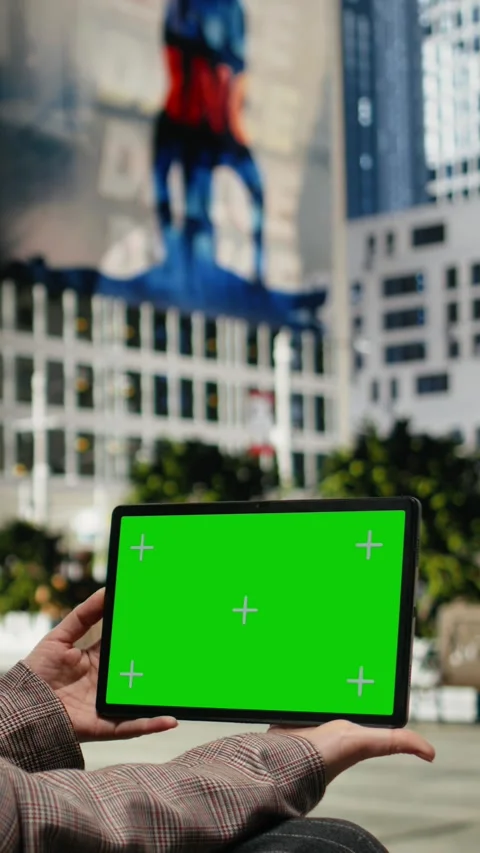 Vertical video Mockup tablet used by female professional to finish work tasks in Stock Footage 343559575