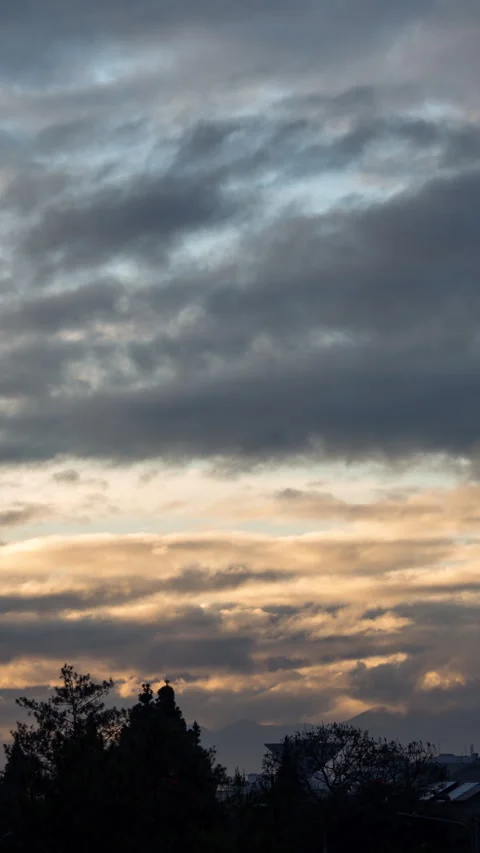 Vertical video - Morning Clouds Timelapse Stock Footage 316258528