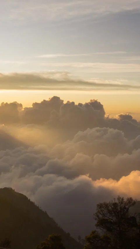 Vertical video - Mount Bromo Sunset Timelapse Stock Footage 280368319