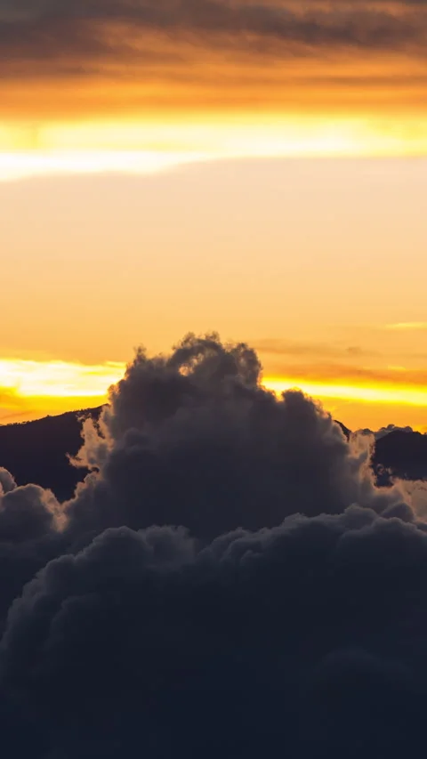 Vertical video - Mount Bromo Sunset Timelapse Stock Footage 280368538