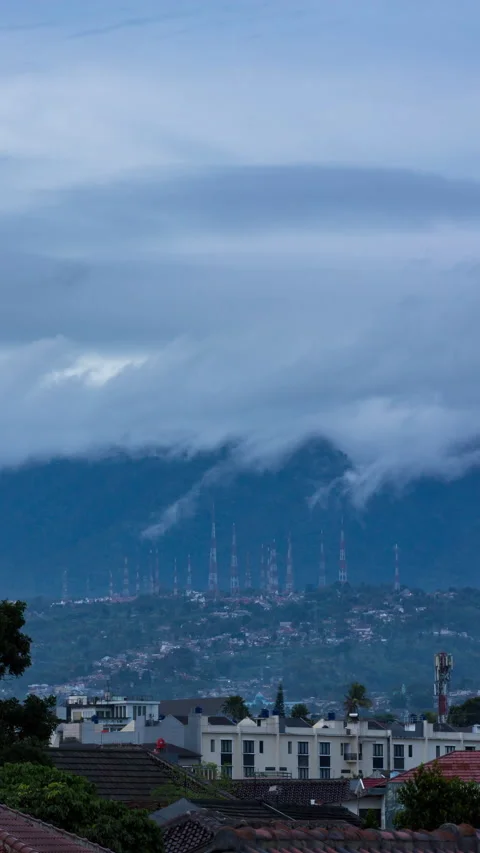 Vertical video - Mountain Clouds Timelapse Stock Footage 280153810
