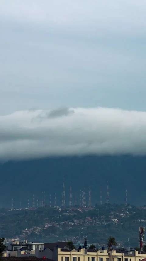 Vertical video - Mountain Clouds Timelapse Stock Footage 280154091