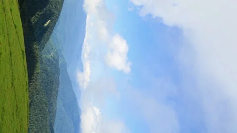 Vertical video. Mountains with forest and clouds. Time Lapse. Sochi, Russia Stockbeeldmateriaal 85882074
