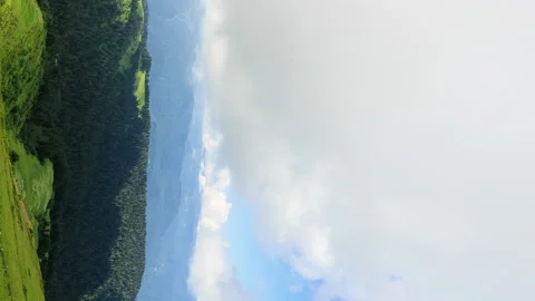 Vertical video. Mountains with forest and clouds. Time Lapse. Sochi, Russia Stockbeeldmateriaal 85882092