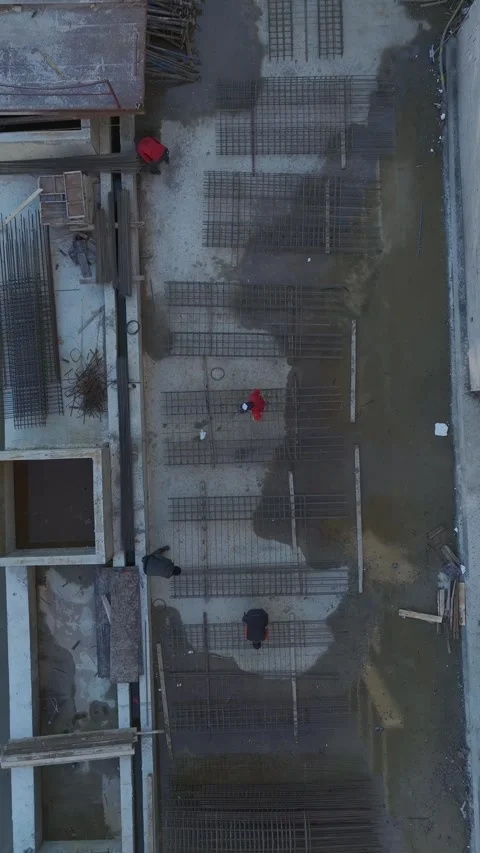 Vertical Video Multi Level Concrete Frame Building with Open Floors and No Stock Footage 342447776