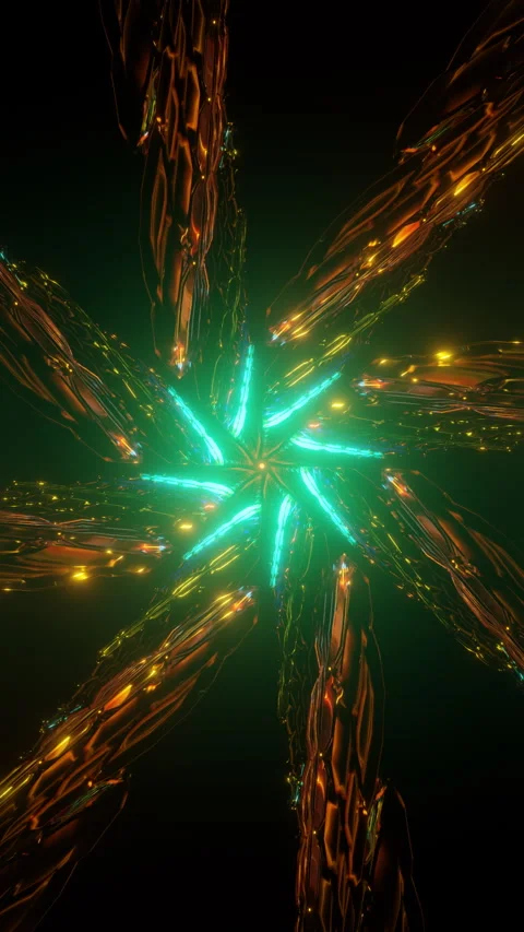 Vertical video of Multicolor pulsating kaleidoscope abstract pattern seamless Stock Footage 293332789
