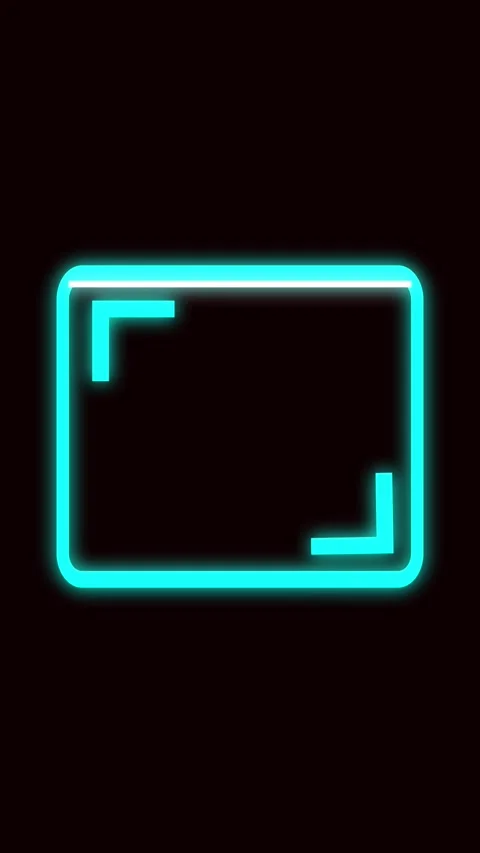 Vertical video neon cyan frame glowing border abstract background motion gr.. Stock Footage 321630033